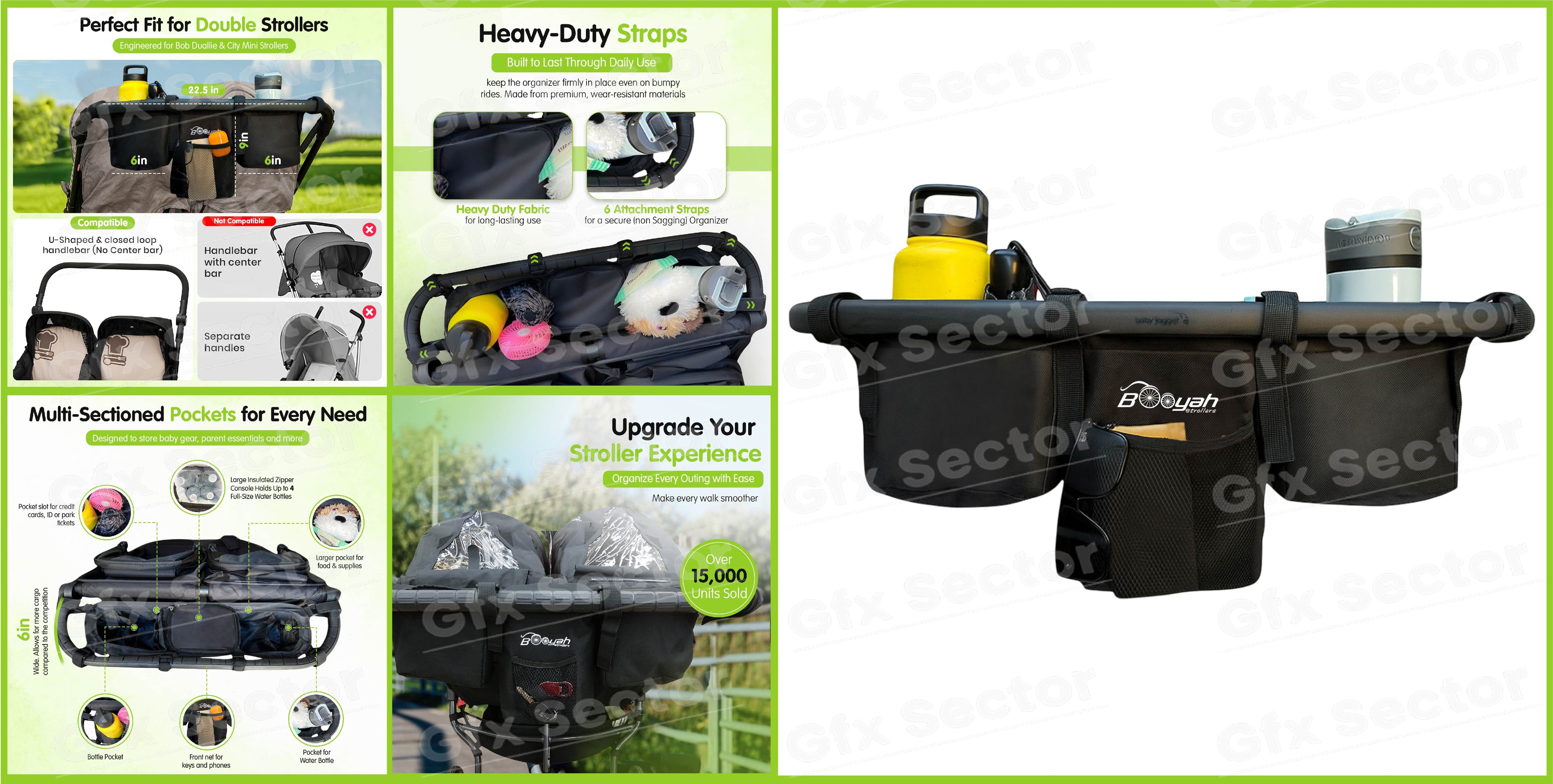 Organizer Cup Holder for Jogger City Mini GT, Bob Duallie, Baby Trend Duo