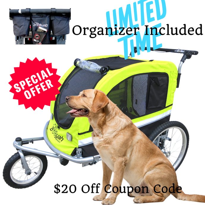 Dog bike trailer stroller combo hot sale