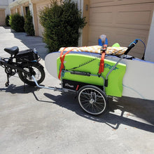 Cargo Beach Cart Stroller and Bike Trailer with Handlebar Handbrake.