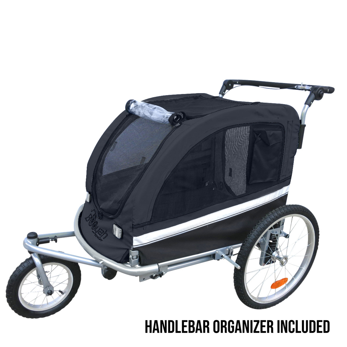 PRE SALE Large Pet Stroller and Trailer with Suspension - Black