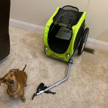 Booyah Small Pet Stroller and Trailer - Fluorescent Green