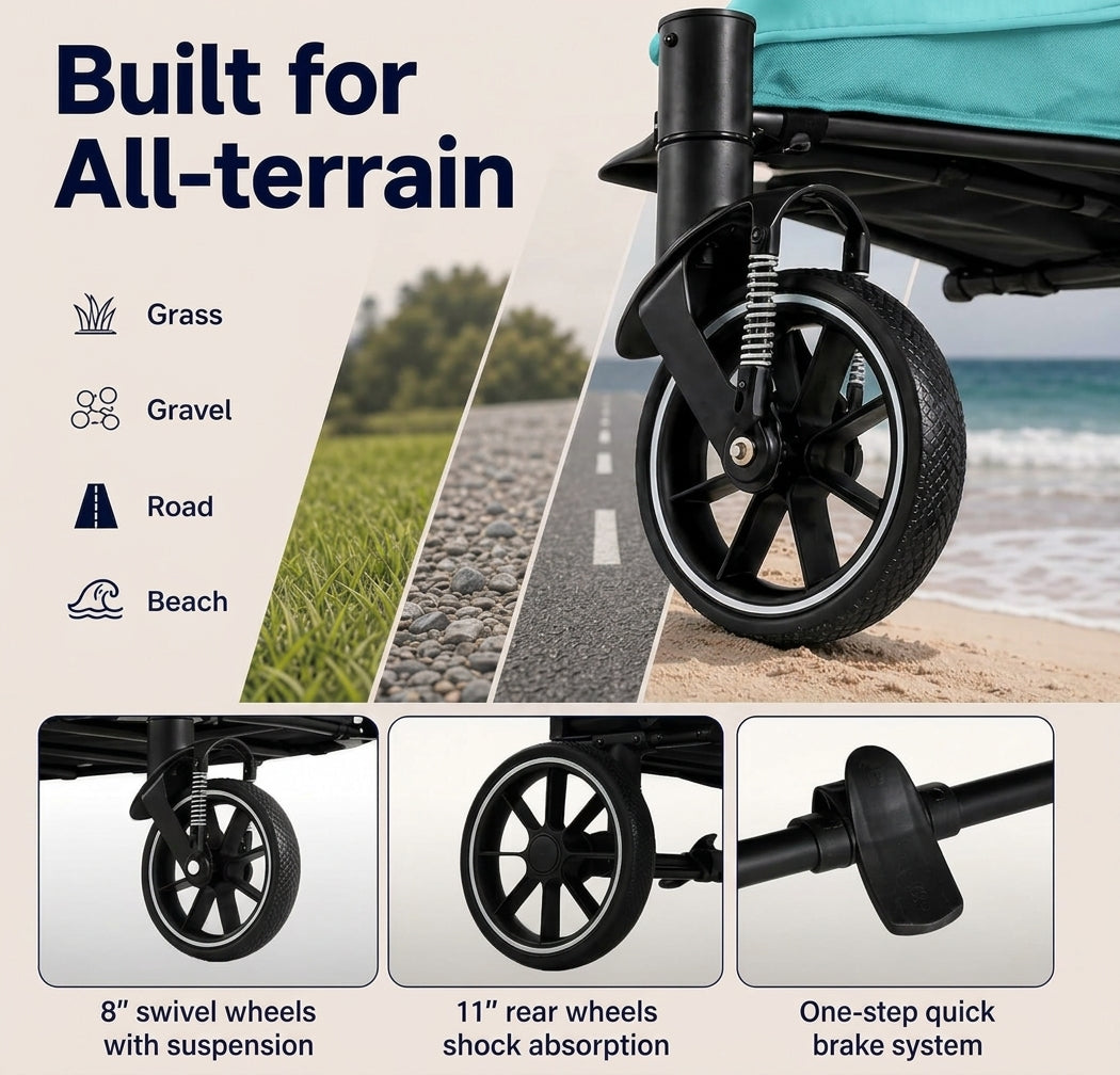 Large Pet Dog Stroller with walk up ramp and suspension.