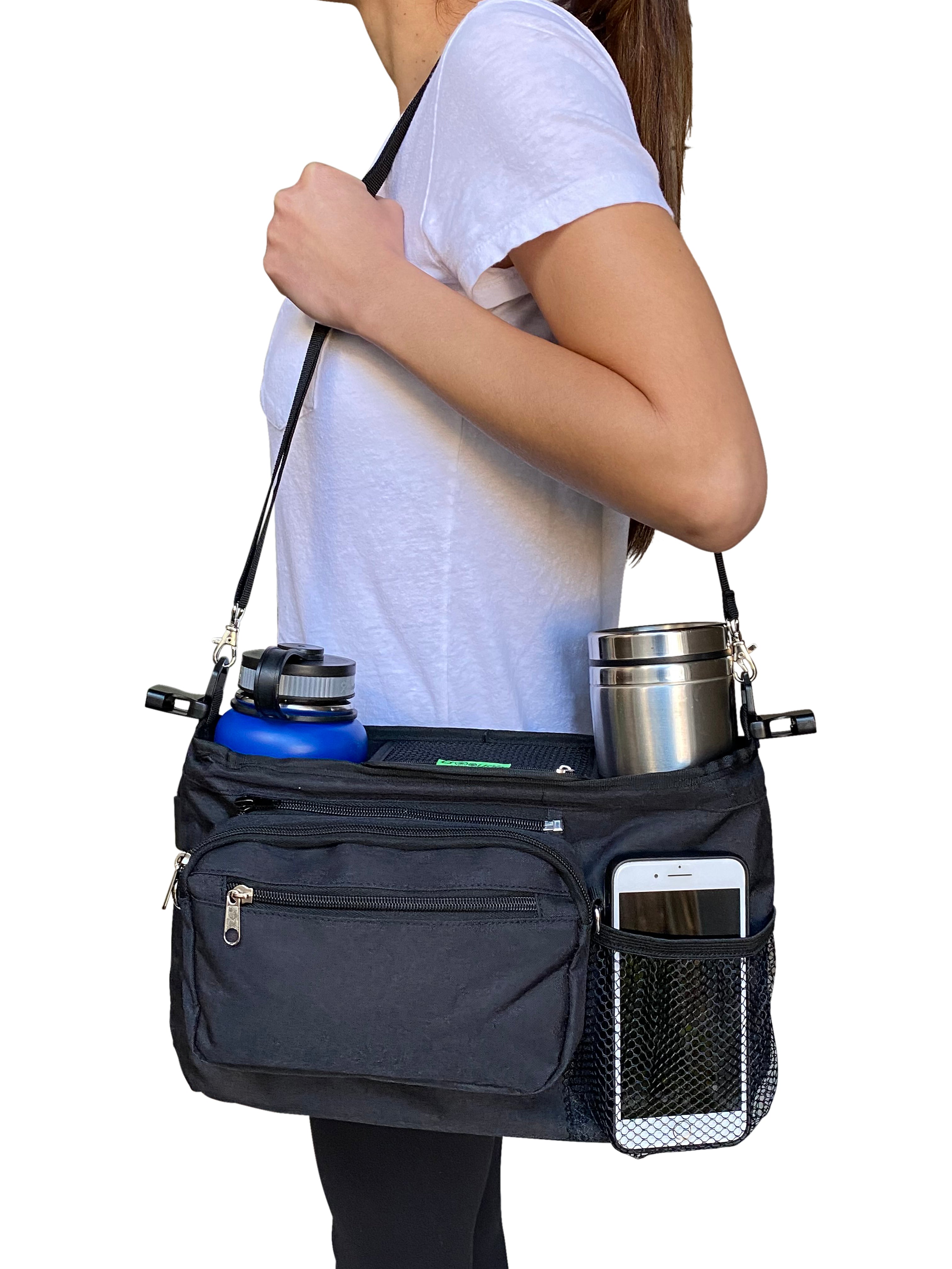 Booyah Stroller Detachable, Non Slip, Insulated Organizer Cup Holder fits Hydroflask.
