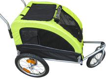 Booyah Medium Dog Stroller and Trailer Combo with Suspension - Blue.