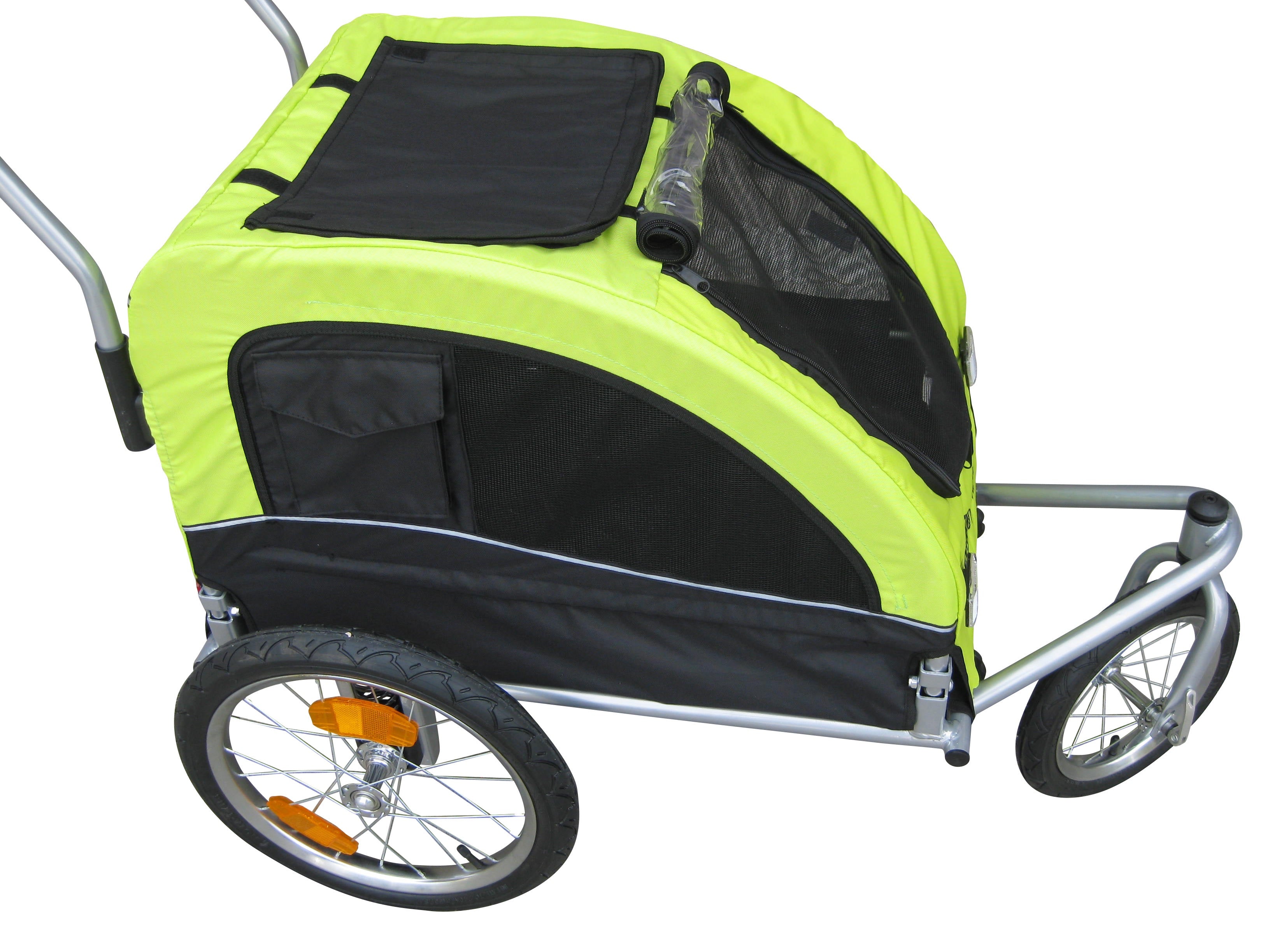 PRE SALE- Booyah Medium Dog Stroller and Trailer Combo with Suspension - Black